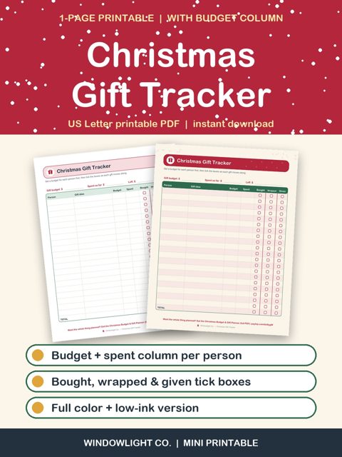 Christmas Gift Tracker cover