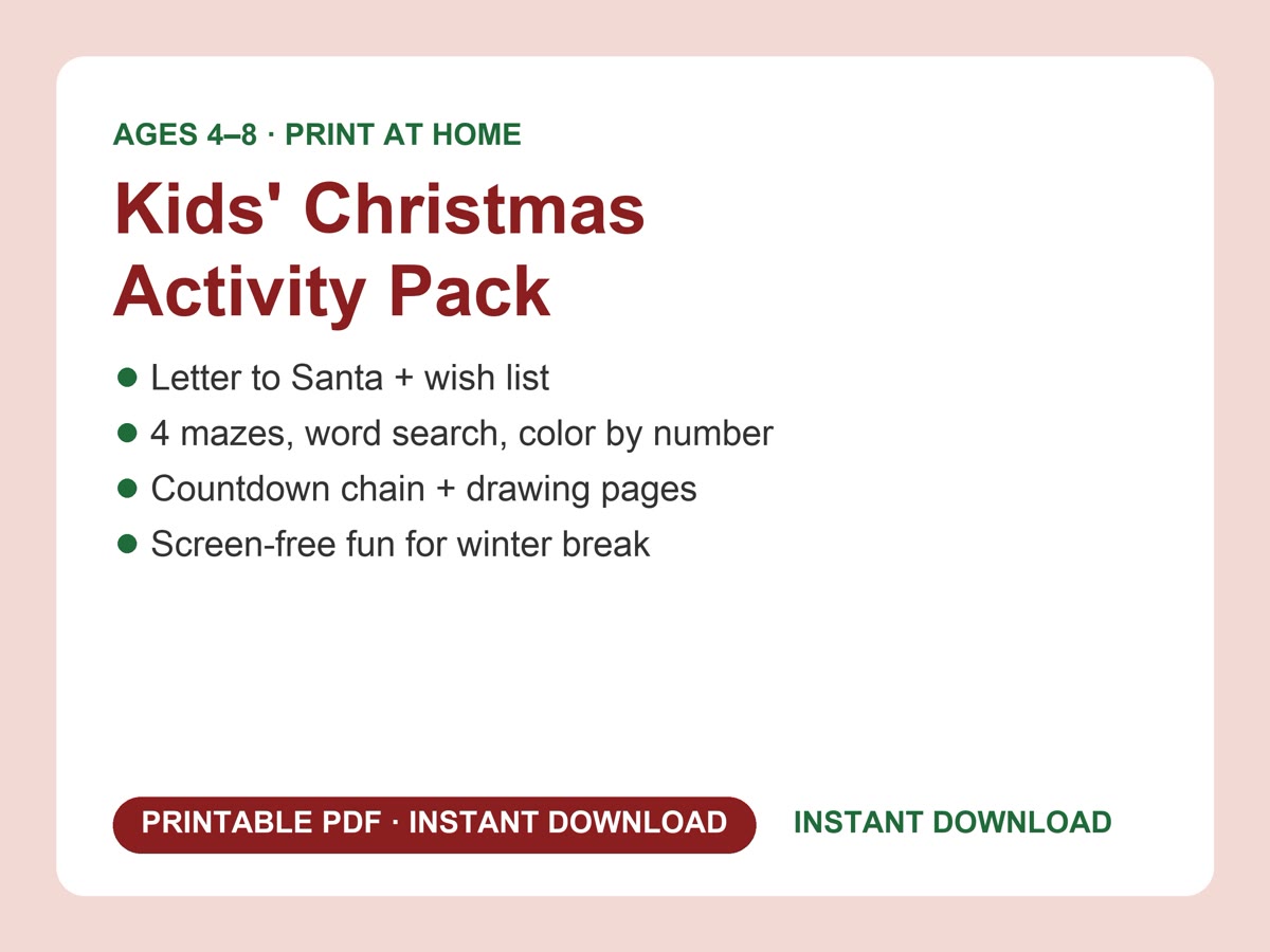 Kids' Christmas Activity Pack